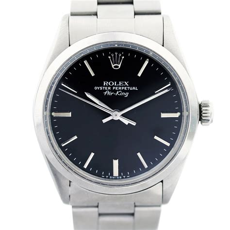 rolex air king 5500 black dial|Rolex Air-King 5500 price.